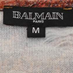 Balmain Multicolor Animal Print Jersey T-Shirt M