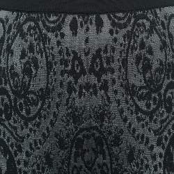 Balmain Black Jacquard Jersey Leggings S