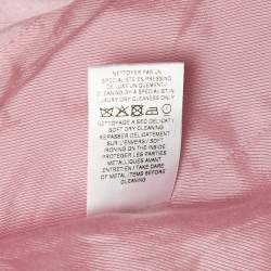 Pre Owned Balmain Pink Gabardine Double Breasted Blazer M