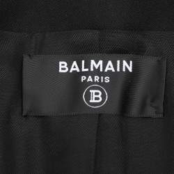 Balmain Black Wool Buttoned Front Blazer M