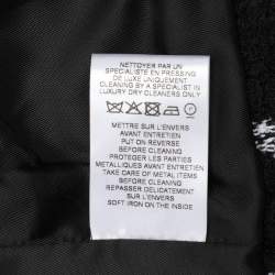 Balmain Black/White Tweed Double Breasted Blazer L