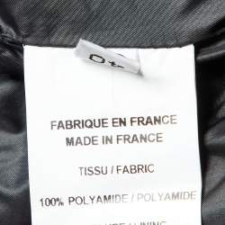 Pre Owned Balmain Black Nylon Zip-Up Quilted Down Jacket M