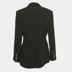 Pre Owned Balmain Black Crepe Double Breasted Blazer M