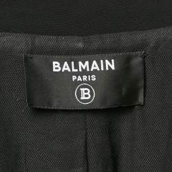 Pre Owned Balmain Black Crepe Double Breasted Blazer M