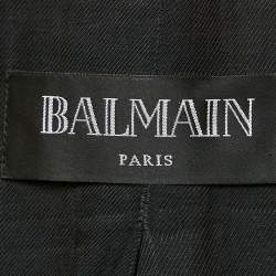 Pre Owned Balmain Peach Pink Wool Double Breasted Button Detail Blazer S