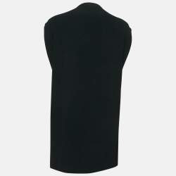 Balmain Black Beads and Sequin Embellished Silk Mini Shift Dress M