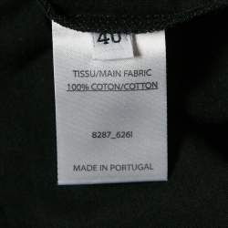 Balmain Black Logo Print Jersey Button Detail Tank Top S