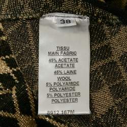 Balmain Black/Gold Patterned Lurex Knit Jumper M