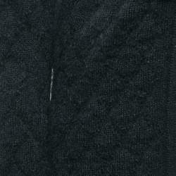 Balmain Black Patterned Wool Blend Cardigan S