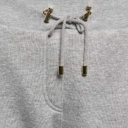 Balmain Grey Knit Zip and Puffer Detail Trackpants M