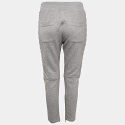 Balmain Grey Knit Zip and Puffer Detail Trackpants M