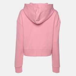 Balmain Pink Cotton Hoodie M