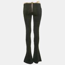 Balmain Black Jersey Wide-Leg Pants S