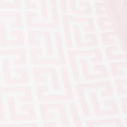 Balmain Pink Monogram Jacquard Knit Sleeveless Crop Top S