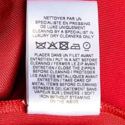 Pre Owned Balmain Red Jersey Button Embellished Mini Dress M