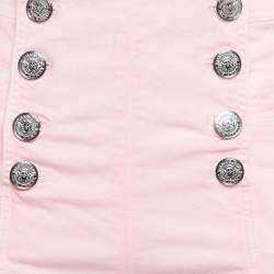 Balmain Pink Denim Button Detail Jeans M Waist 28"