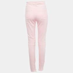 Balmain Pink Denim Button Detail Jeans M Waist 28"