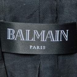 Balmain Navy Blue Velvet Tailored Jacket M