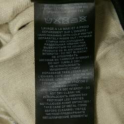 Balmain Black Patterned Knit Leggings S