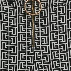 Balmain Black Patterned Knit Leggings S