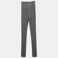 Balmain Black Patterned Knit Leggings S