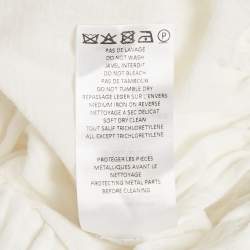 Pre Owned Balmain White Gauze Cotton Cold Shoulder Maxi Dress M