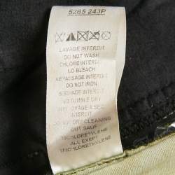 Balmain Olive Green Suede Quilt Detail Pants M