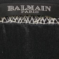 Balmain Black Silk Stud Embellish Detail Tank Top L