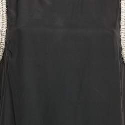 Balmain Black Silk Stud Embellish Detail Tank Top L
