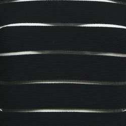 Balmain Black Striped Jersey Long Sleeve Mini Bodycon Dress L
