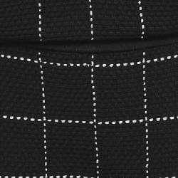 Balmain Black Patterned Knit Chain Strap Detail Jumpsuit M