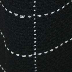 Balmain Black Patterned Knit Chain Strap Detail Jumpsuit M