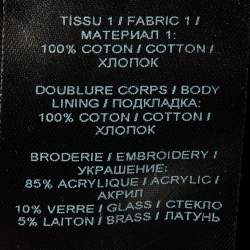 Balmain Black Logo Embellished Crew Neck T-Shirt XS