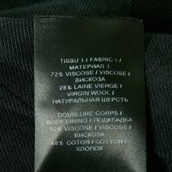 Balmain Black Cotton Button Detail Blazer M