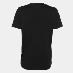 Balmain Black Jersey Logo Print T-Shirt S