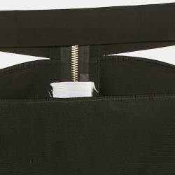 Balmain Black Jersey Corset Crop Top S