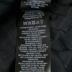 Pre Owned Balmain Beige/Black Frayed Sequin Striped Piqué Mini Dress S