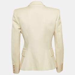 Balmain Cream Wool Tailored Blazer M