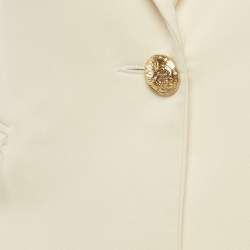 Balmain Cream Wool Tailored Blazer M