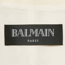 Balmain Cream Wool Tailored Blazer M