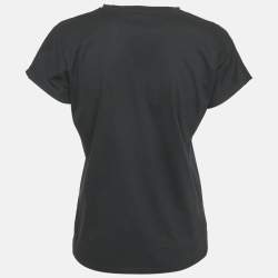 Balmain Black Logo Print Jersey T-Shirt M