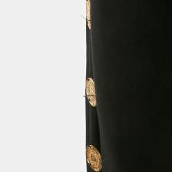 Pre Owned Balmain Black Cotton Knit Coin Embellished Sweatshirt M