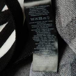 Pre Owned Balmain Monochrome Houndstooth Belted Cardigan M