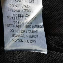 Pre Owned Balmain Black Leather Single Breasted Jacket M