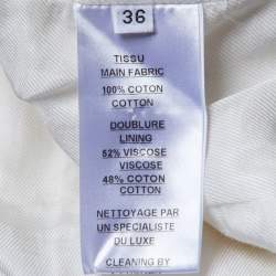 Pre Owned Balmain Ivory Cotton Double Breasted Jacket S