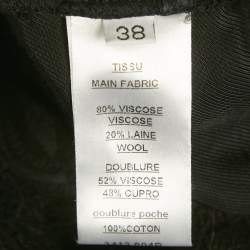 Pre Owned Balmain Black Jacquard Mini Dress M