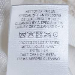 Pre Owned Balmain Cream Tweed Raw Edge Detail Shorts S