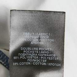 Pre Owned Balmain Blue Logo Detail Belt Denim Short M