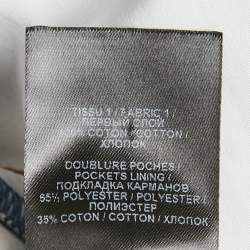 Pre Owned Balmain Blue Logo Detail Belt Denim Short M