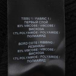 Pre Owned Balmain Black Rib Knit Tank Top S